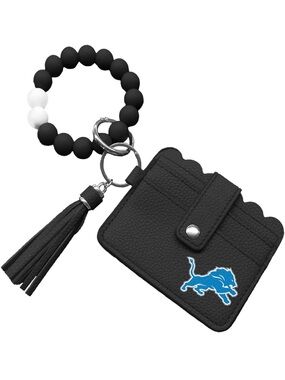 Detroit Lions Black Wristlet Cardholder Keyring 982-6